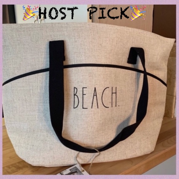 Rae Dunn Handbags - RAE DUNN “BEACH” LL INSULATED TOTE BAG